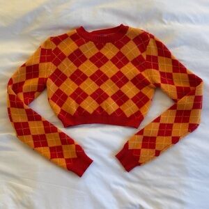 Edikted cropped Argyle Sweater - S